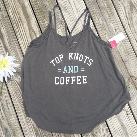 Xhilaration Other - NEW Xhilaration Top Knots and Coffee Tank Top